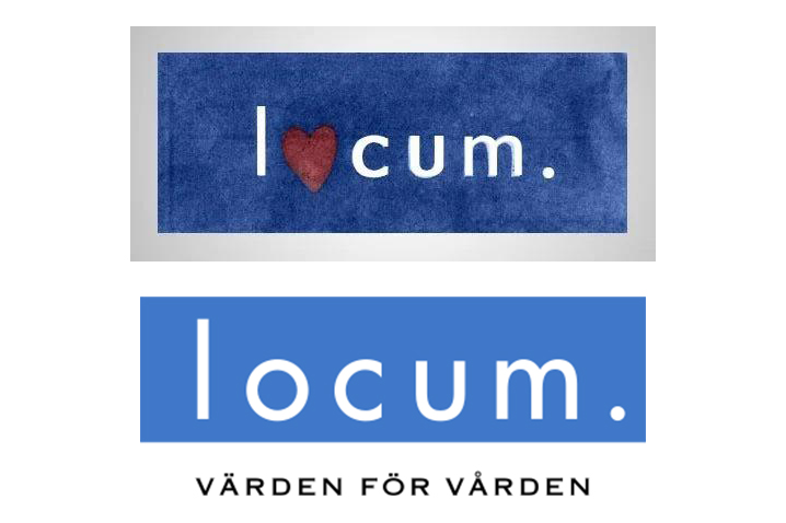 comparativa del logo de locum en 2011 y en 2023