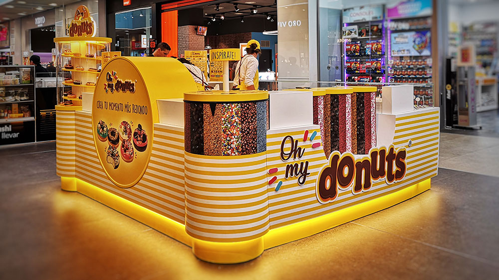 tienda de oh my donuts en el centro comercial Diagonal Mar en Barcelona.