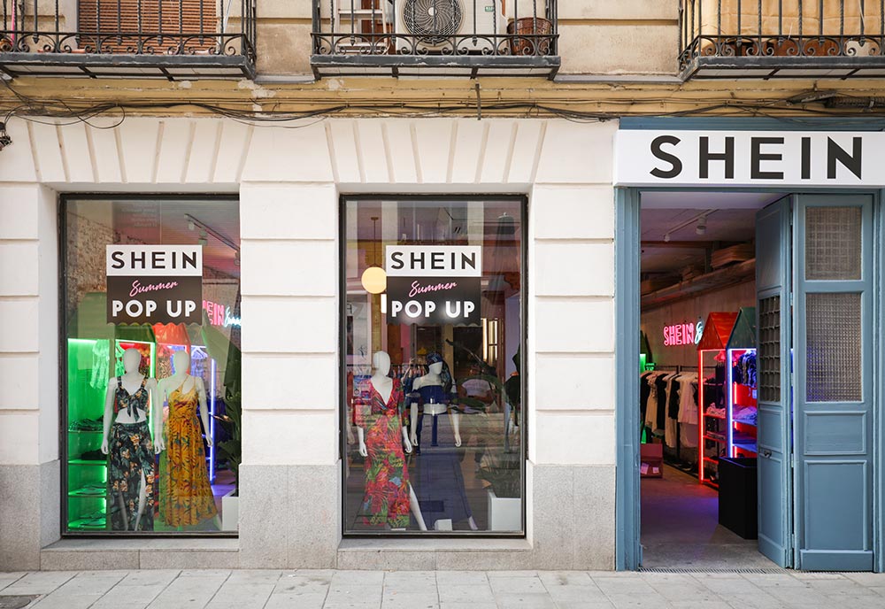 Tienda de pop-up Shein en el espacio Ephímera